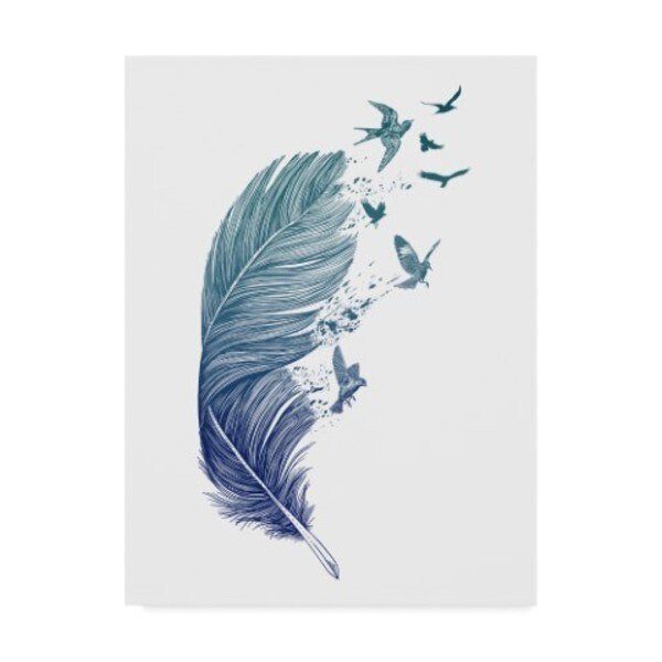 Rachel Caldwell 'Fly Away Feather' Canvas Art, 35x47, Trademark Fine Art, Mfr#: ALI43950-C3547GG